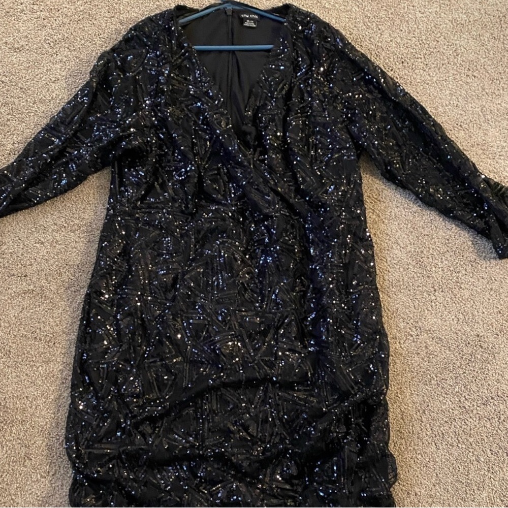 Sparkly long sleeve sequin dress